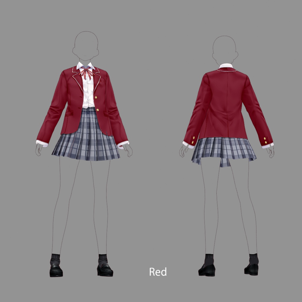 【VRoid texture 08】学生服