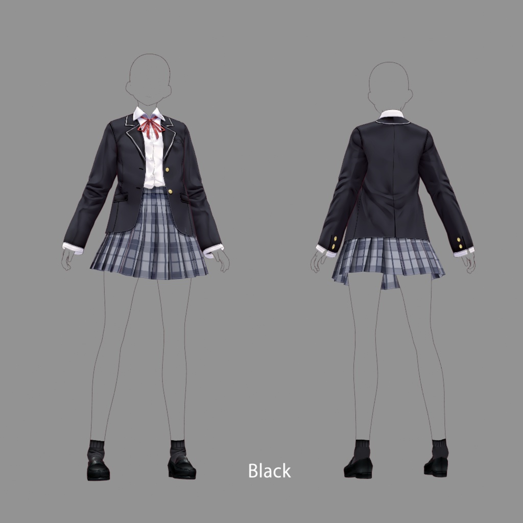 【VRoid texture 08】学生服
