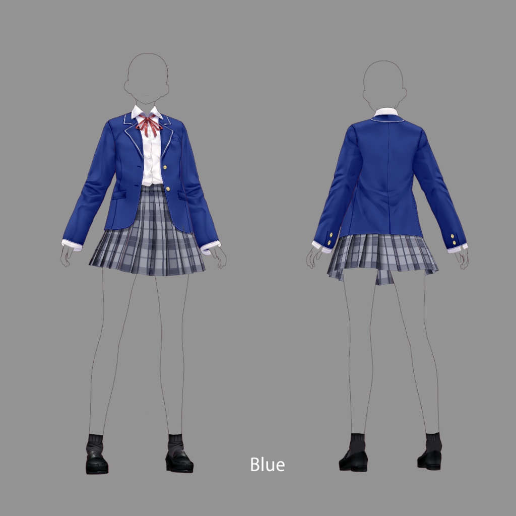 【VRoid texture 08】学生服