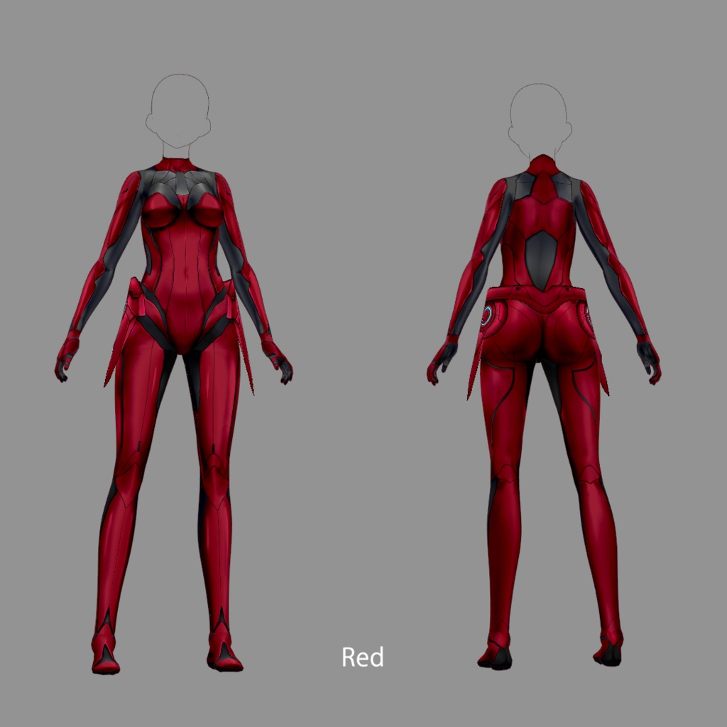 【VRoid texture9+10】サイバースーツ