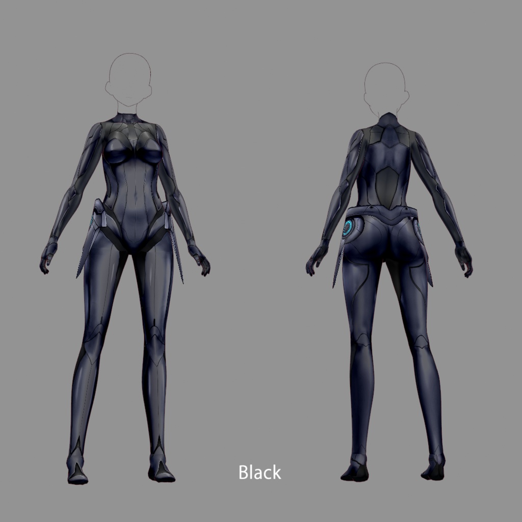 【VRoid texture9+10】サイバースーツ