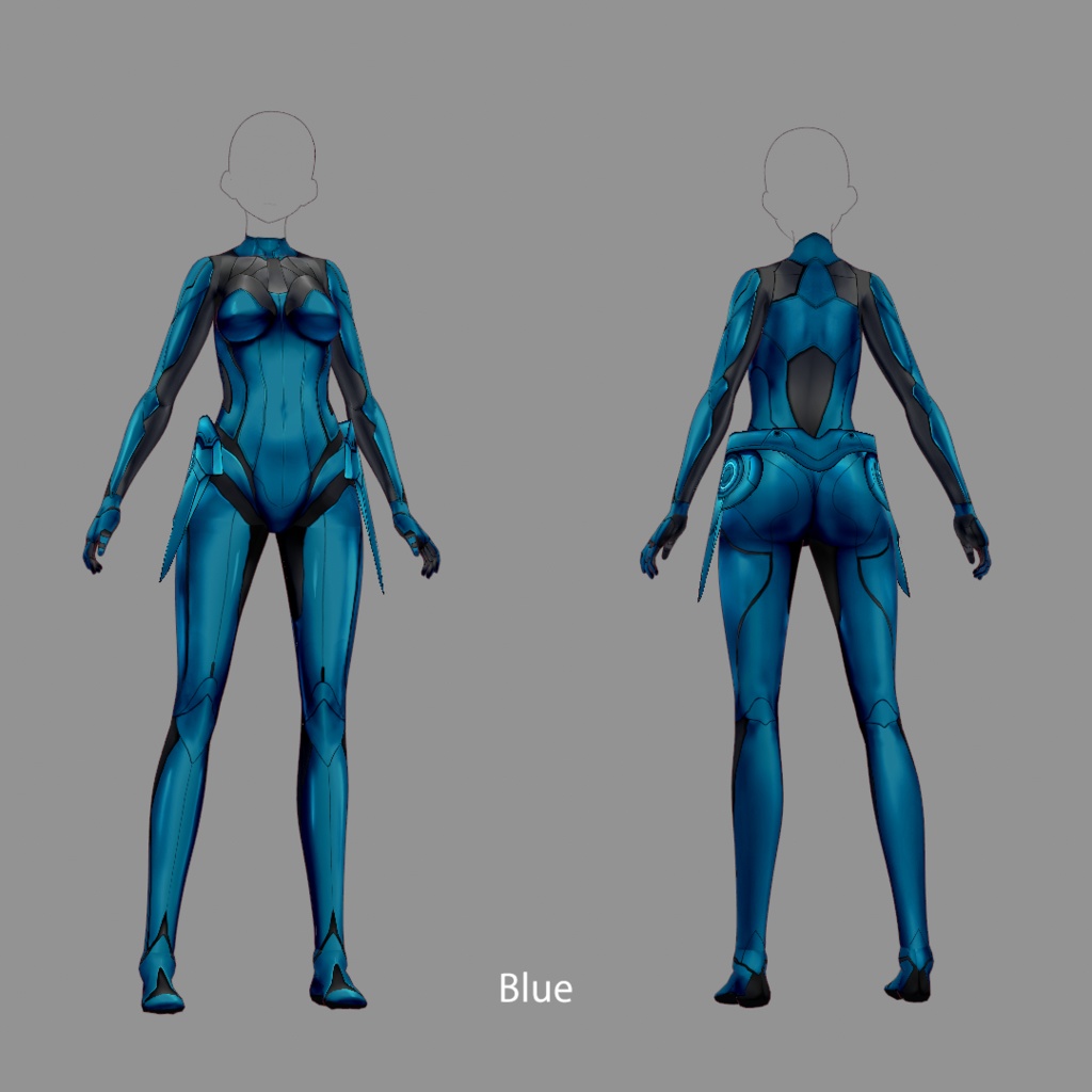 【VRoid texture9+10】サイバースーツ