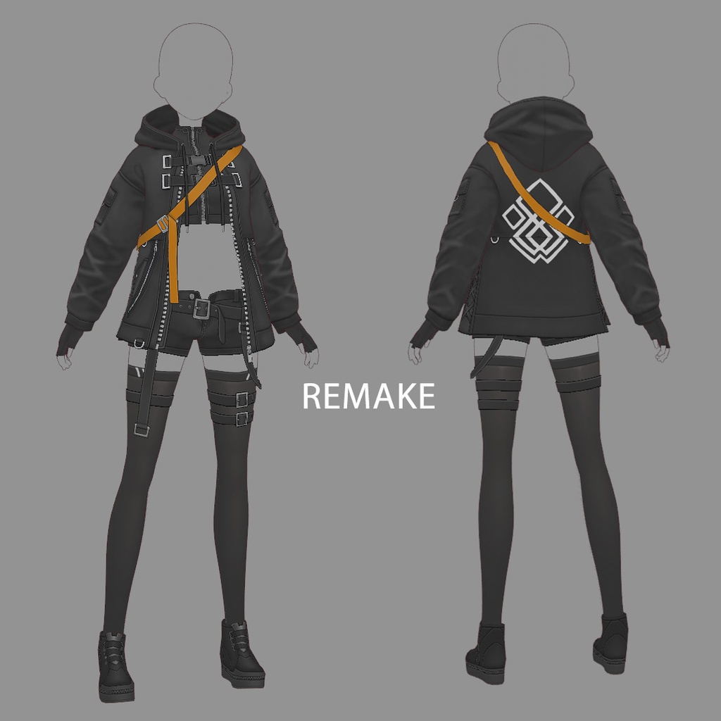 【VRoid texture 13】サイバーミリタリー