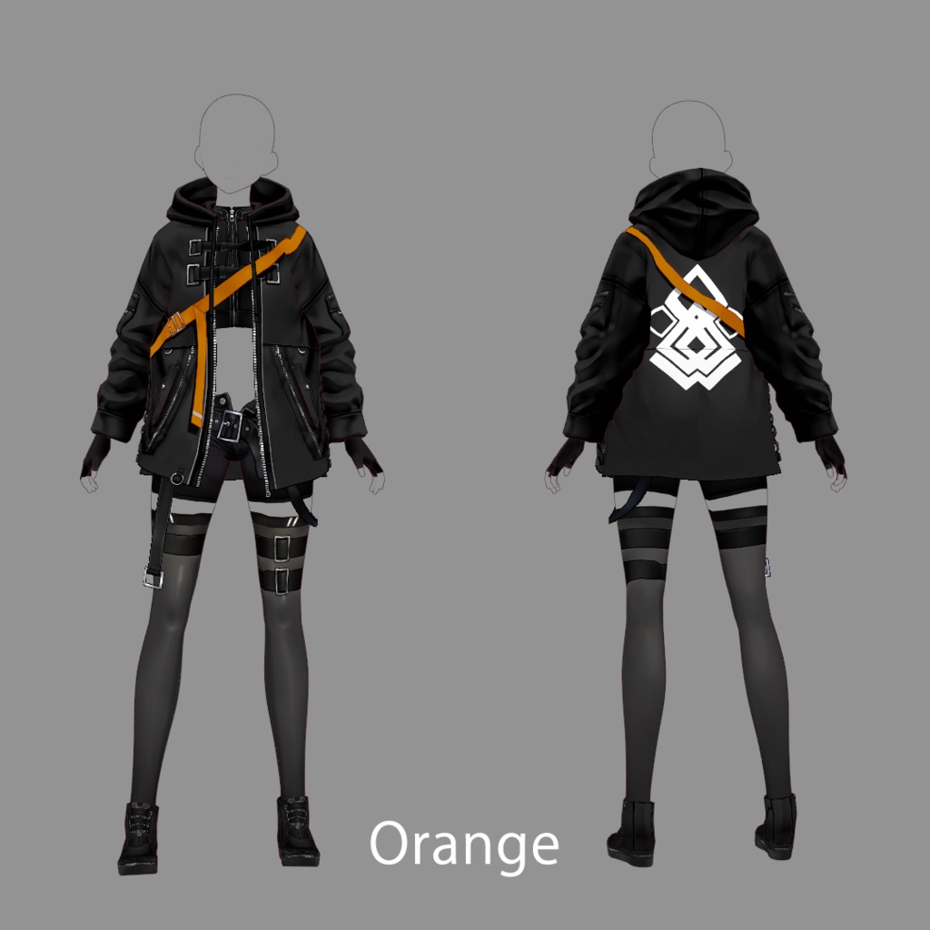 【VRoid texture 13】サイバーミリタリー