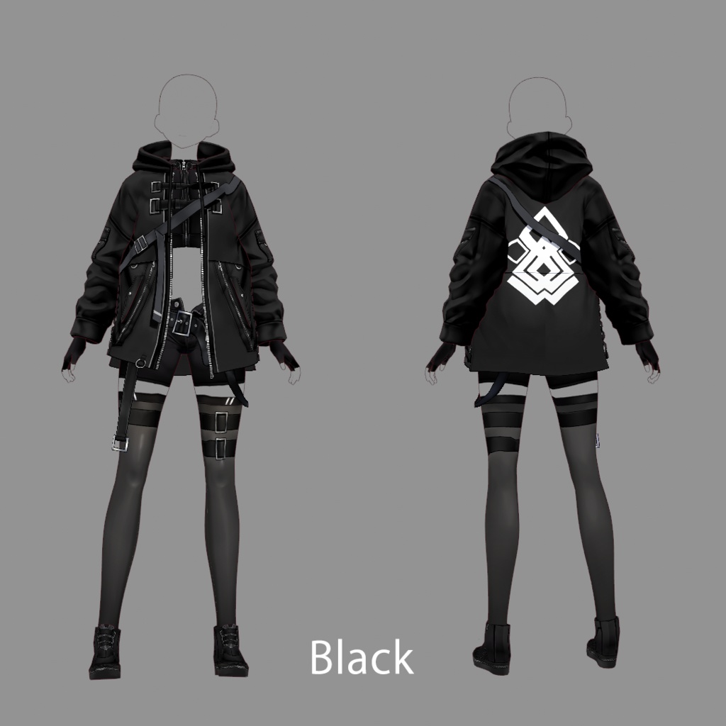 【VRoid texture 13】サイバーミリタリー