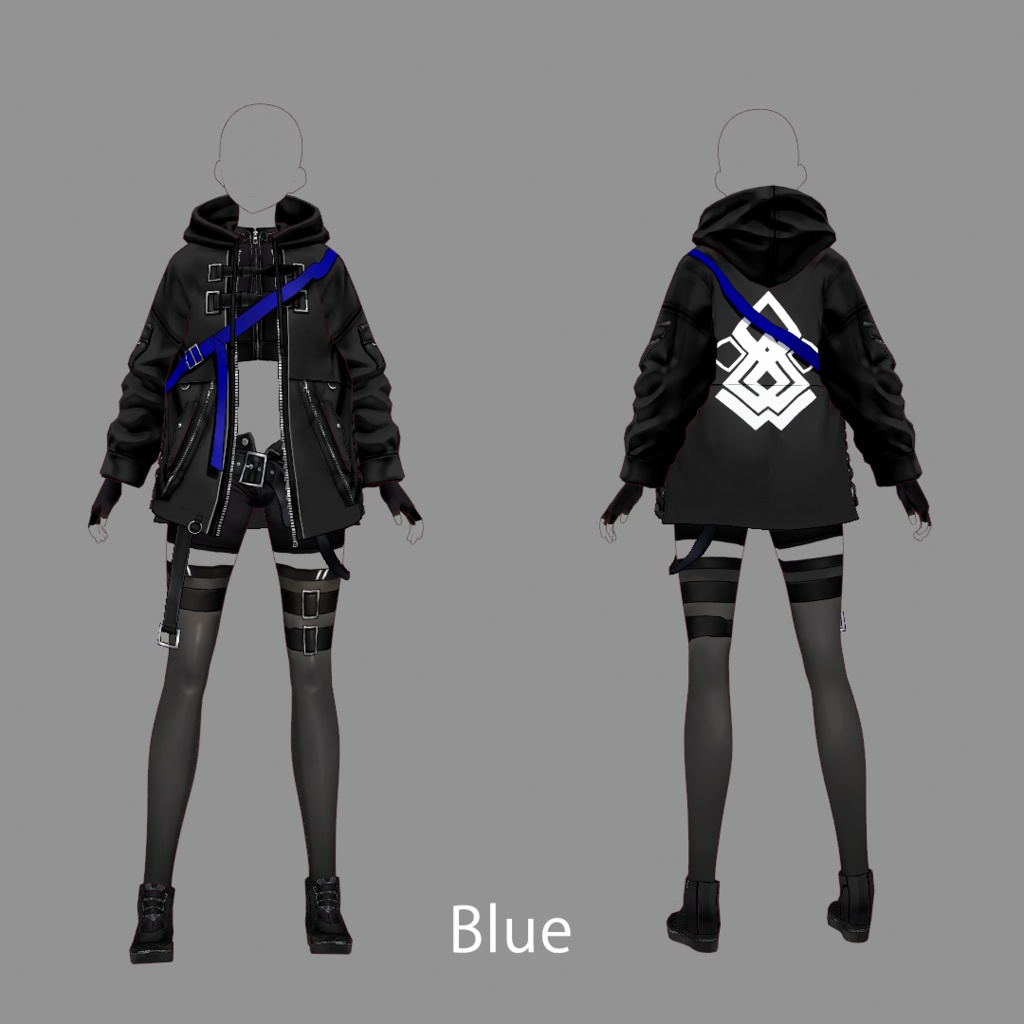 【VRoid texture 13】サイバーミリタリー