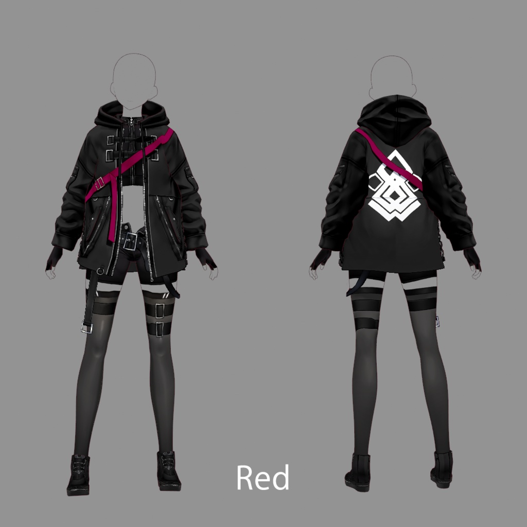 【VRoid texture 13】サイバーミリタリー