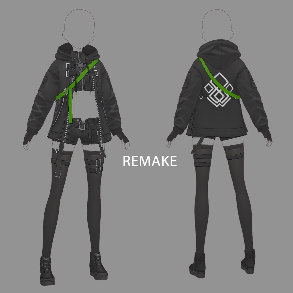 【VRoid texture 13】サイバーミリタリー