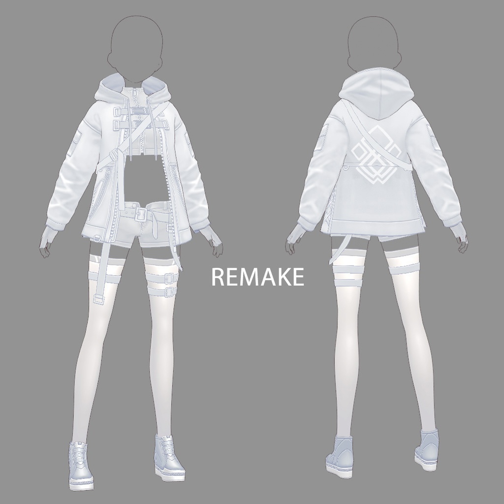 【VRoid texture 13】サイバーミリタリー