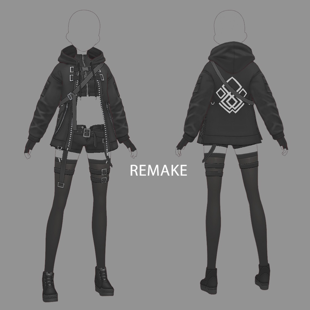 【VRoid texture 13】サイバーミリタリー