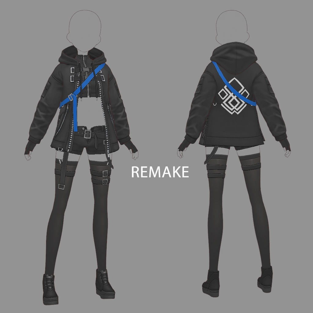 【VRoid texture 13】サイバーミリタリー