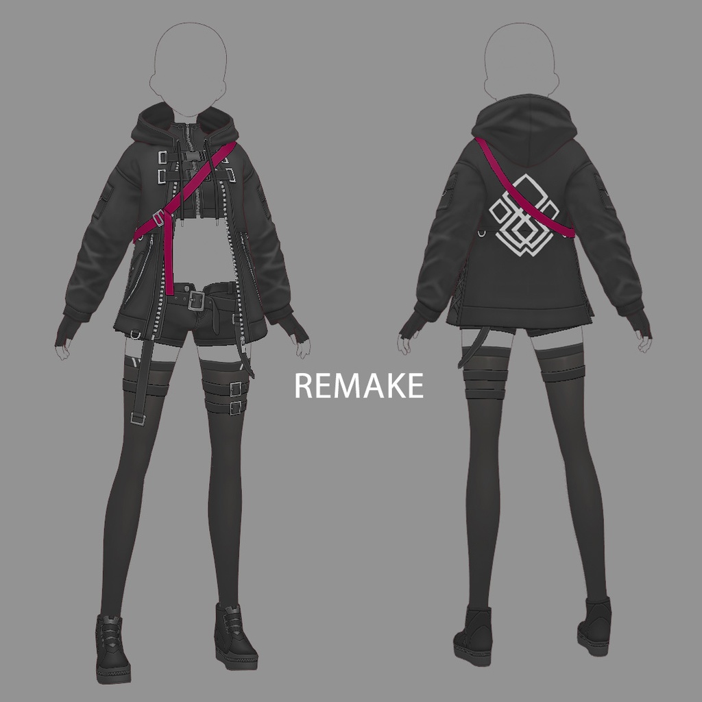 【VRoid texture 13】サイバーミリタリー