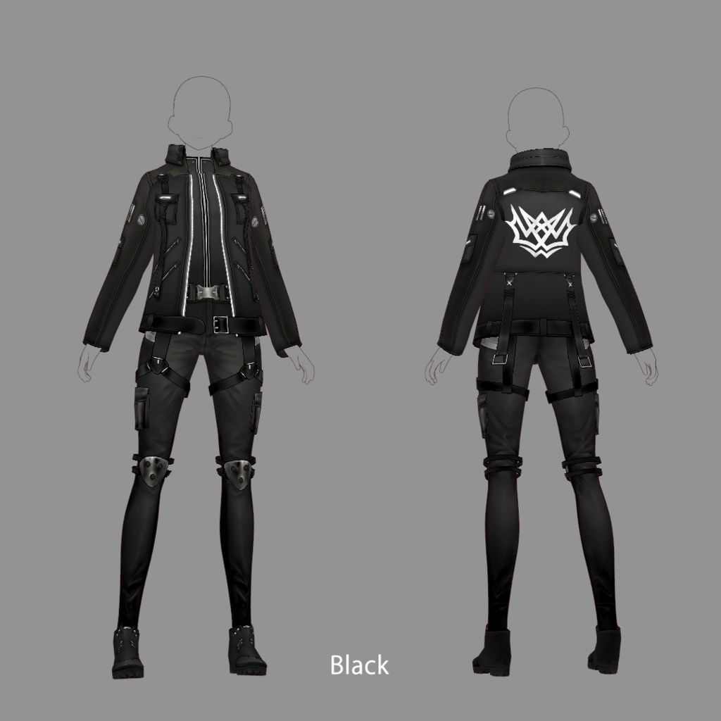 【VRoid texture 16】サイバーミリタリー3