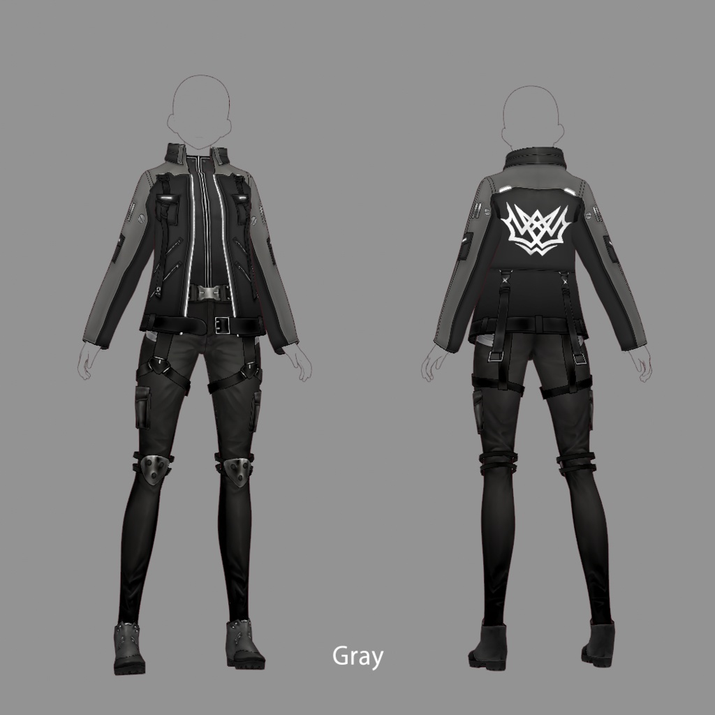 【VRoid texture 16】サイバーミリタリー3