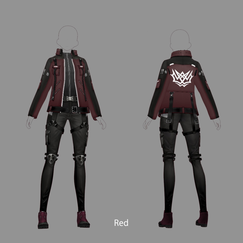 【VRoid texture 16】サイバーミリタリー3