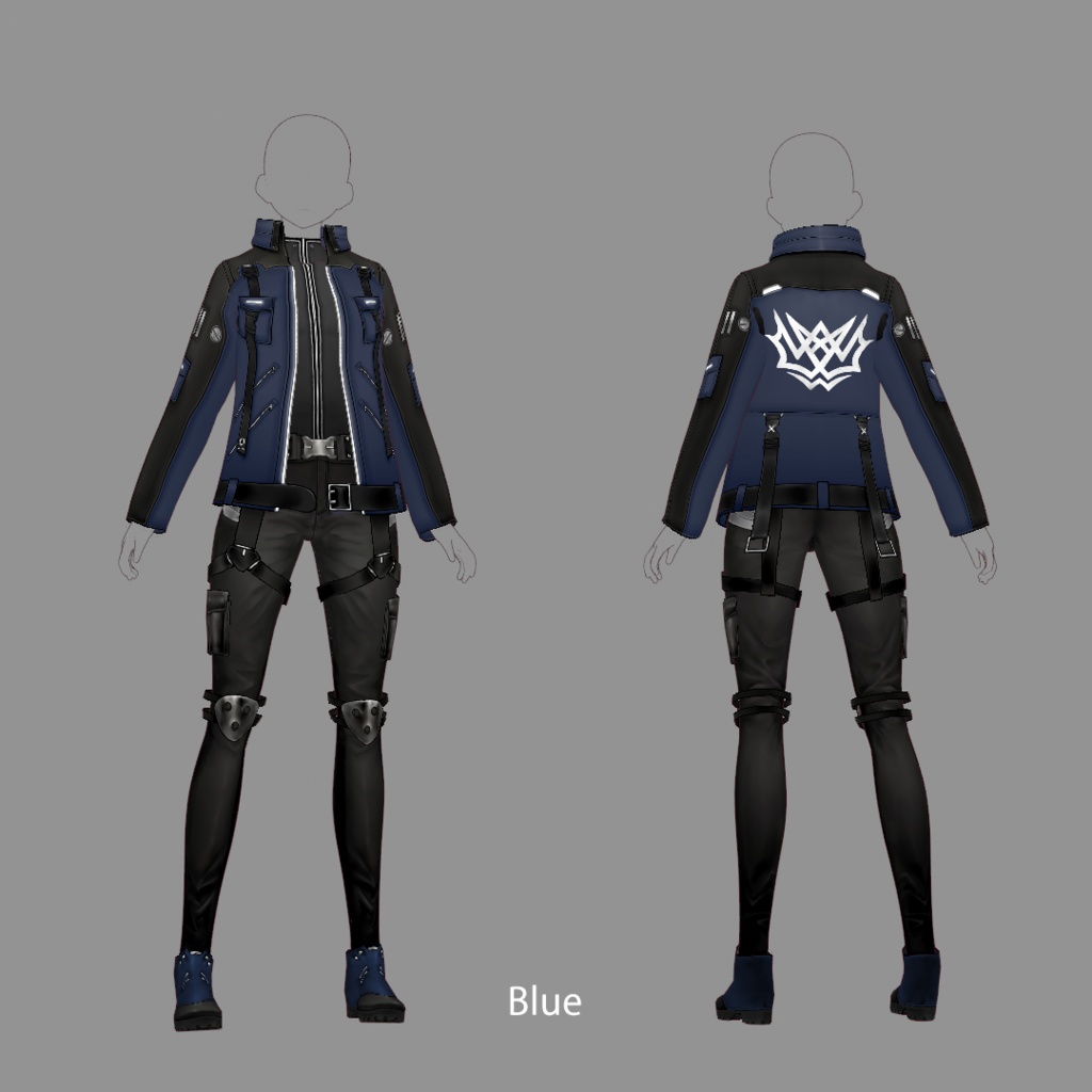 【VRoid texture 16】サイバーミリタリー3