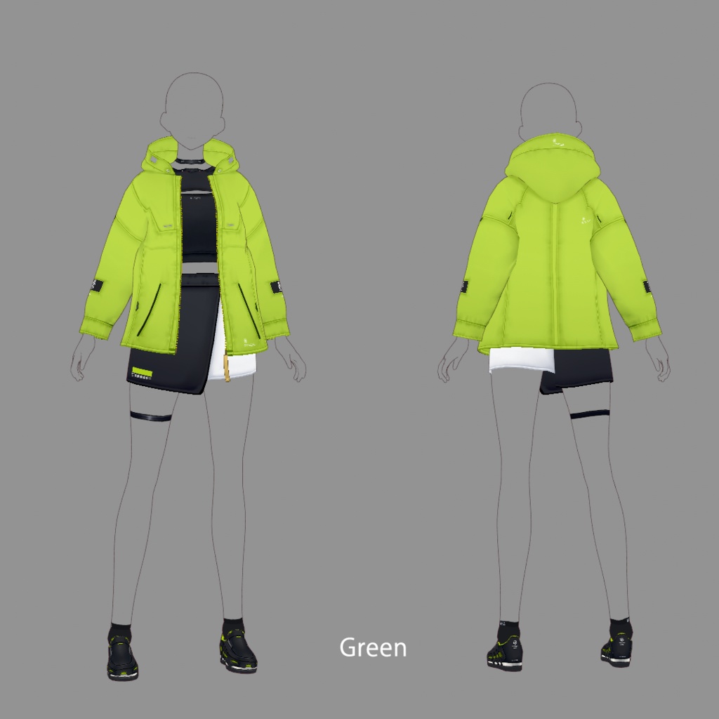 【VRoid texture 17】スポーティーパーカー