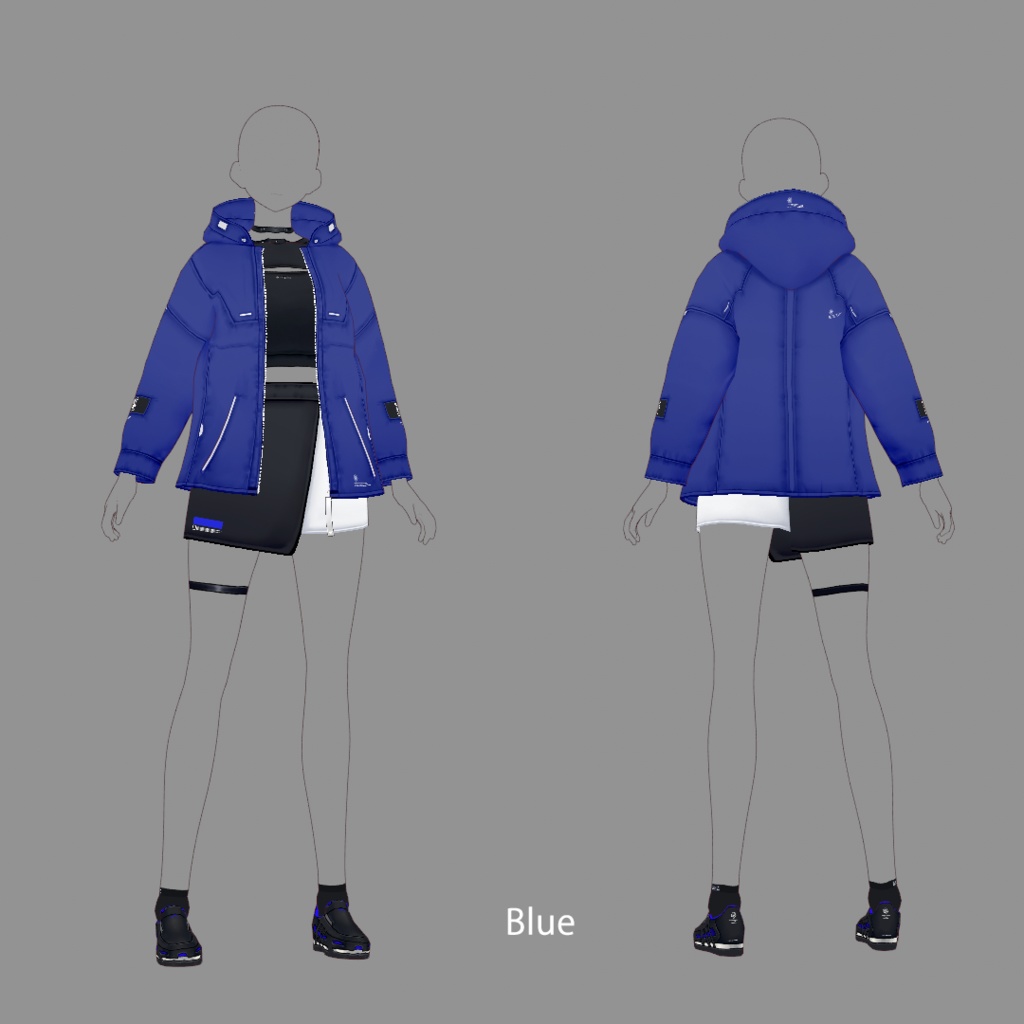 【VRoid texture 17】スポーティーパーカー