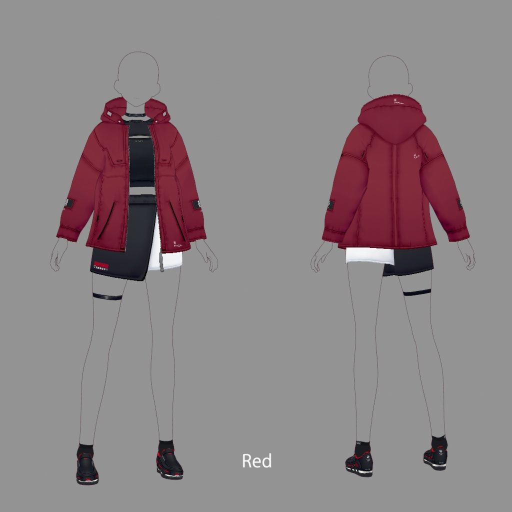 【VRoid texture 17】スポーティーパーカー