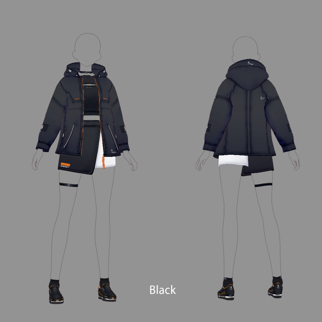 【VRoid texture 17】スポーティーパーカー