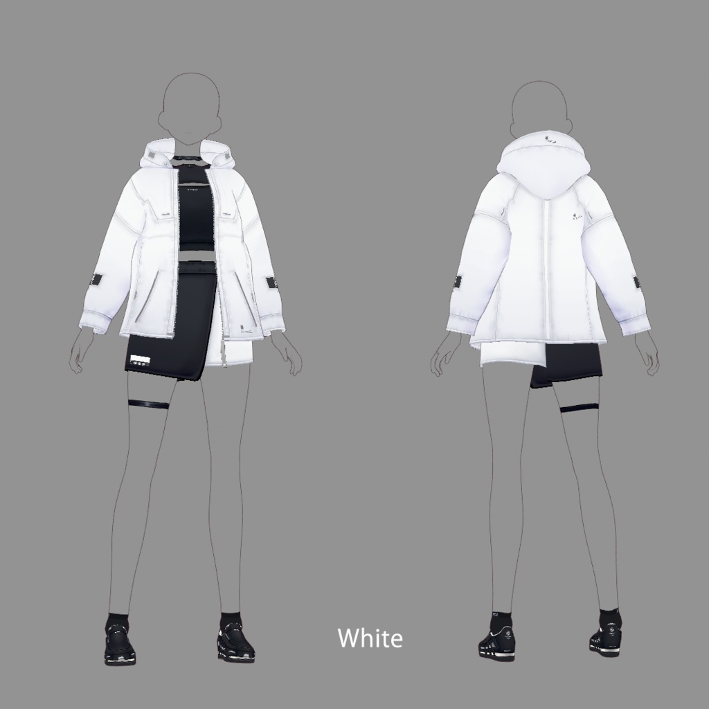【VRoid texture 17】スポーティーパーカー