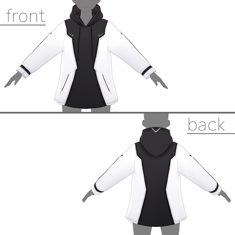 【VRoid texture 18】無料パーカー