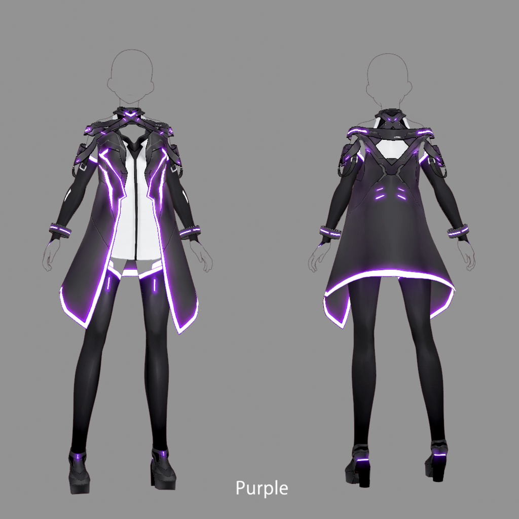 【VRoid texture 19】サイバーコート