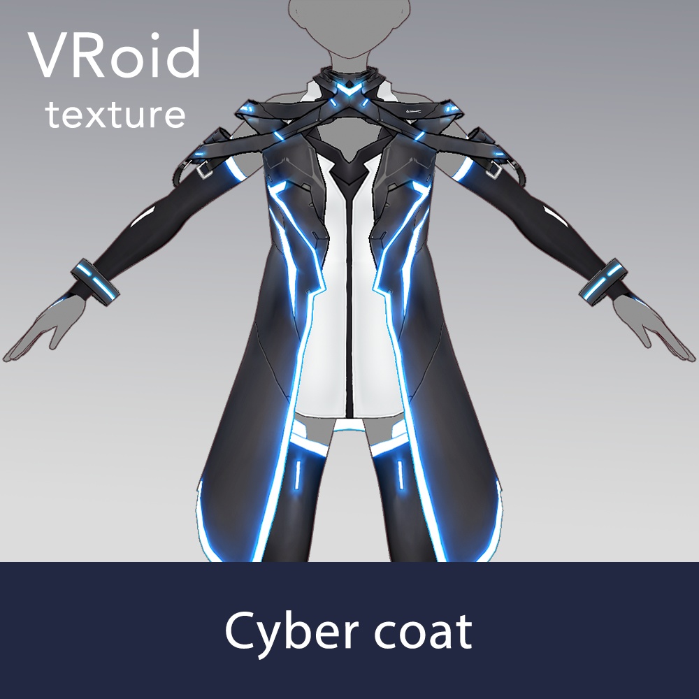 【VRoid texture 19】サイバーコート