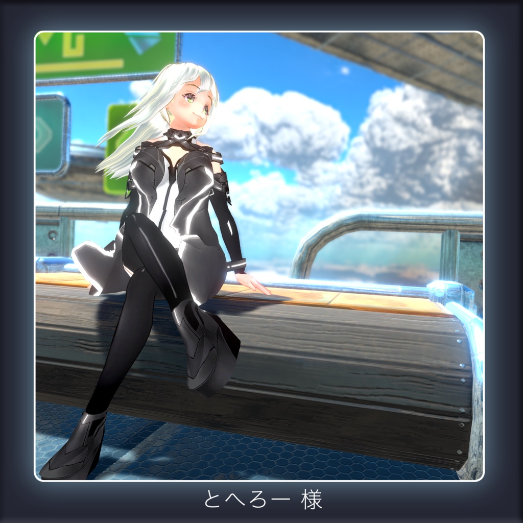 【VRoid texture 19】サイバーコート