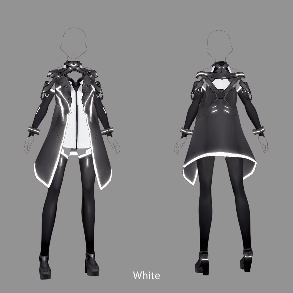 【VRoid texture 19】サイバーコート