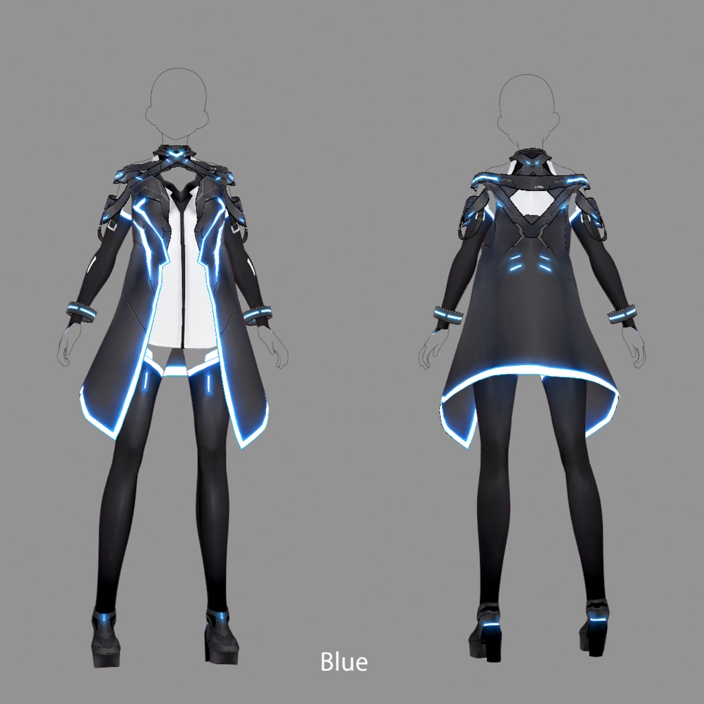 【VRoid texture 19】サイバーコート