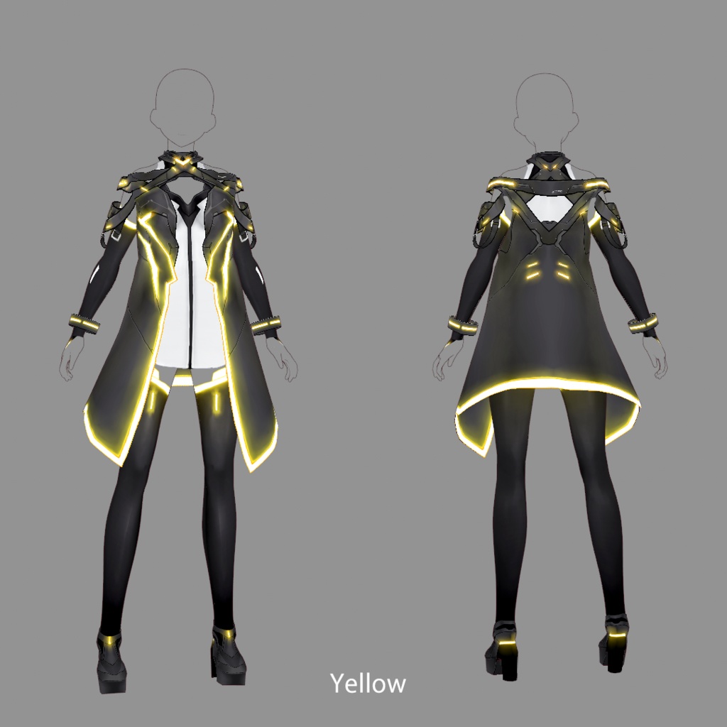 【VRoid texture 19】サイバーコート