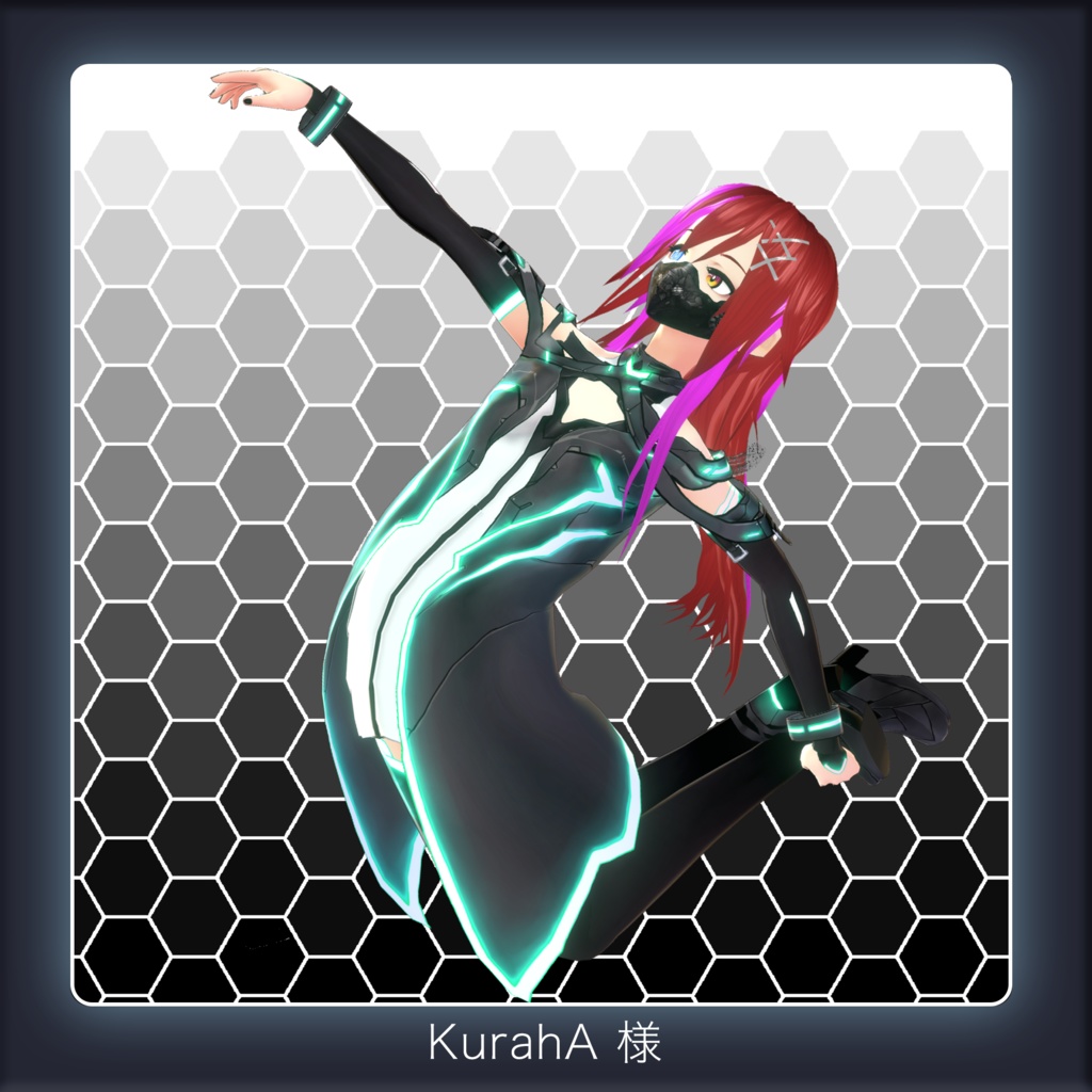 【VRoid texture 19】サイバーコート