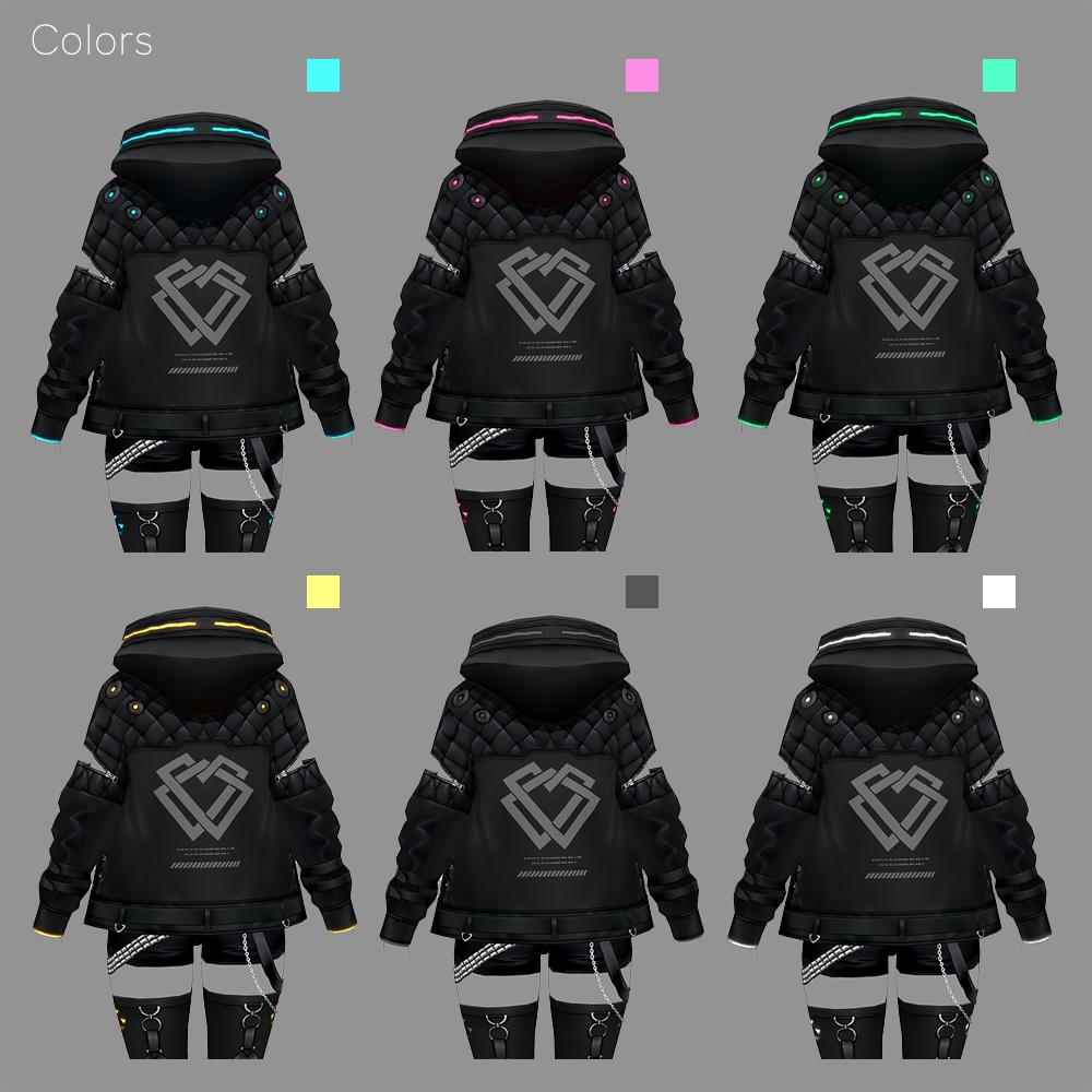 【VRoid texture 22】サイバーパンク