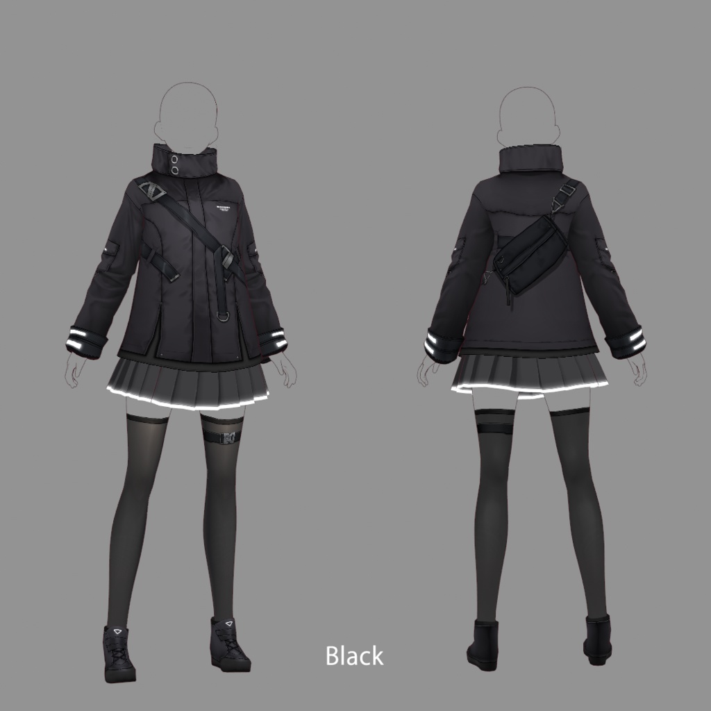 【VRoid texture 23】サイバーミリタリー4