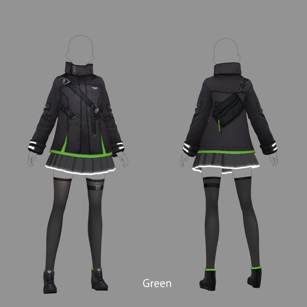 【VRoid texture 23】サイバーミリタリー4