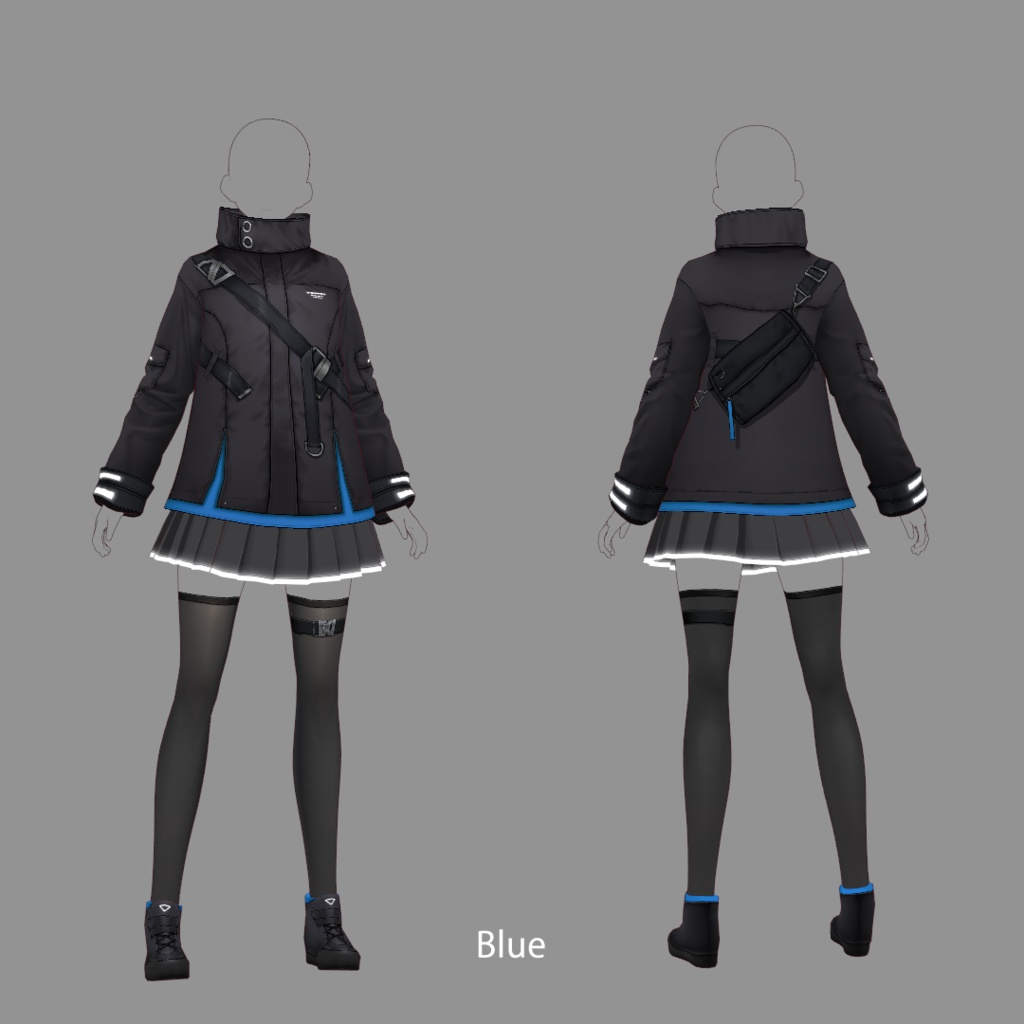 【VRoid texture 23】サイバーミリタリー4