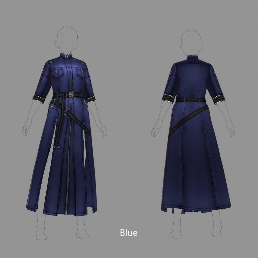 【VRoid texture25】ロングコート