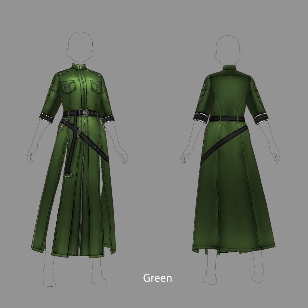 【VRoid texture25】ロングコート