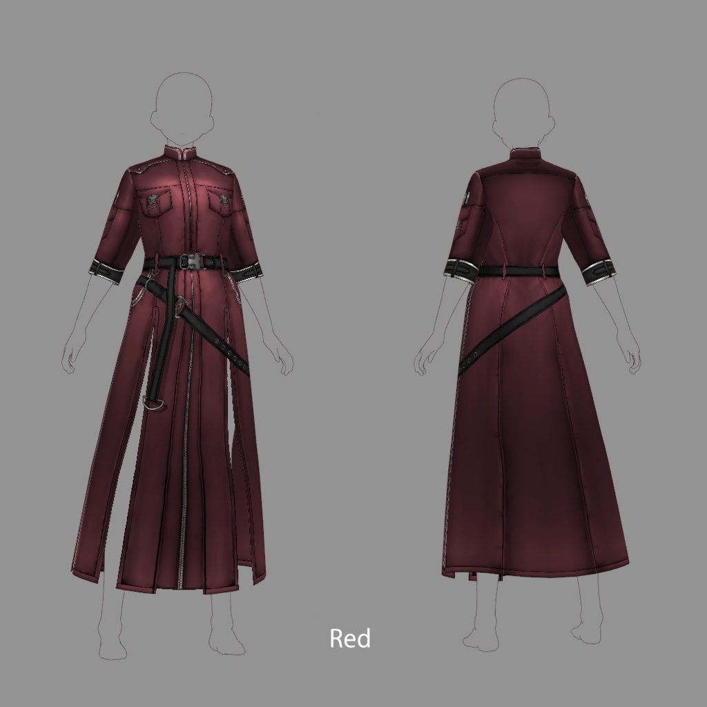 【VRoid texture25】ロングコート