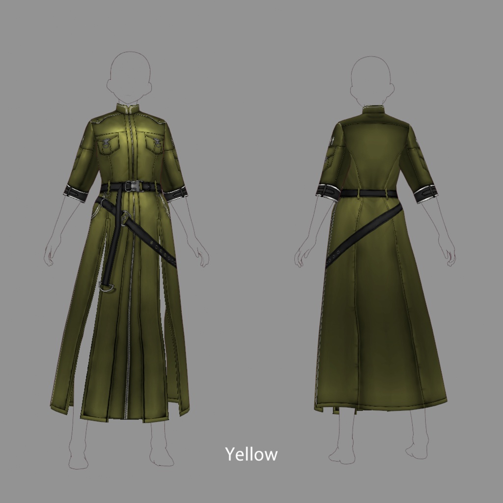 【VRoid texture25】ロングコート