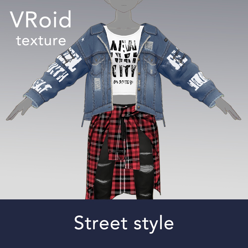 【VRoid texture 26】ストリートスタイル