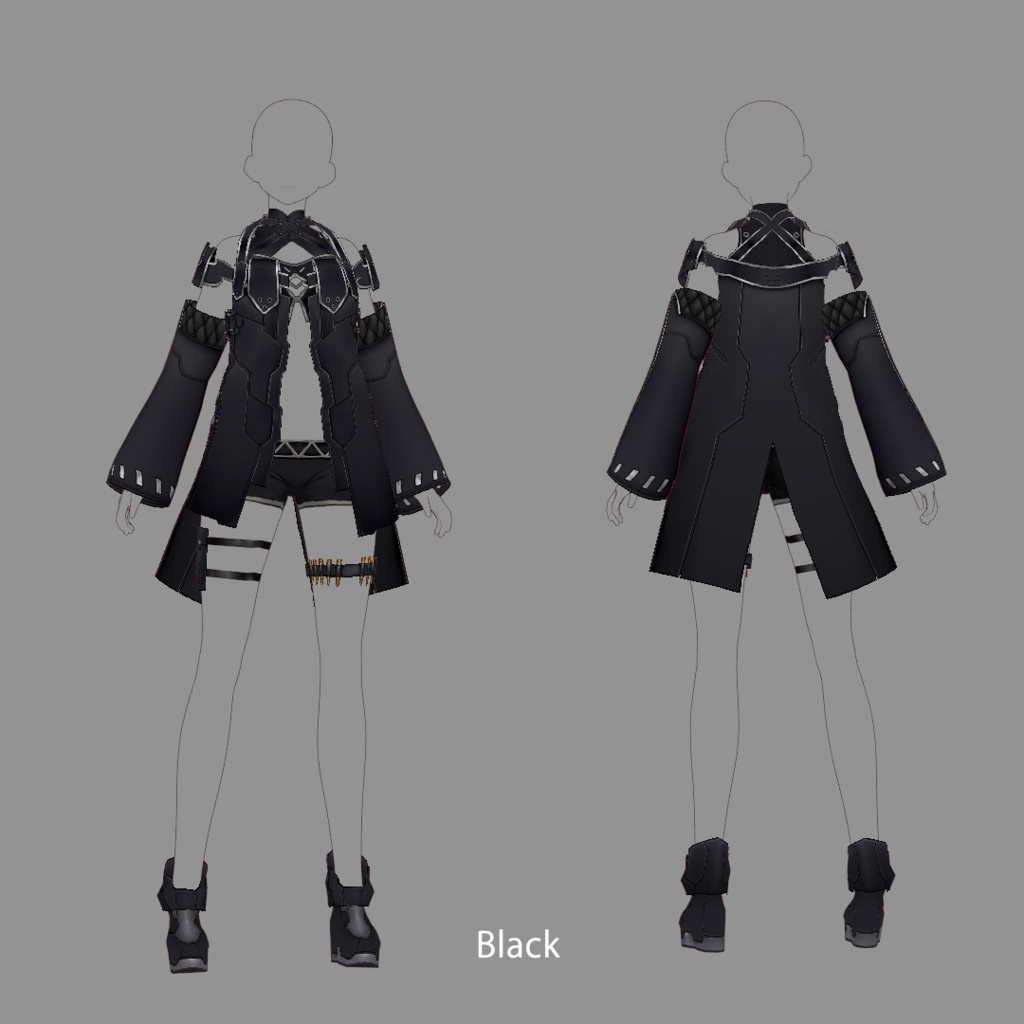 【VRoid texture 27】サイバーミリタリー5