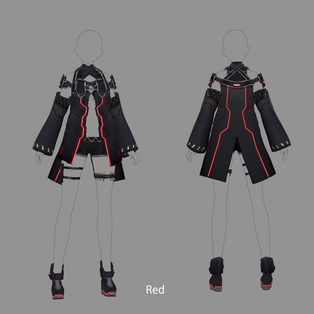 【VRoid texture 27】サイバーミリタリー5