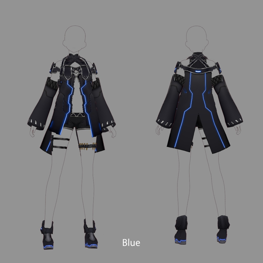 【VRoid texture 27】サイバーミリタリー5