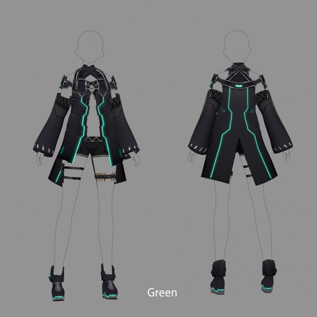 【VRoid texture 27】サイバーミリタリー5