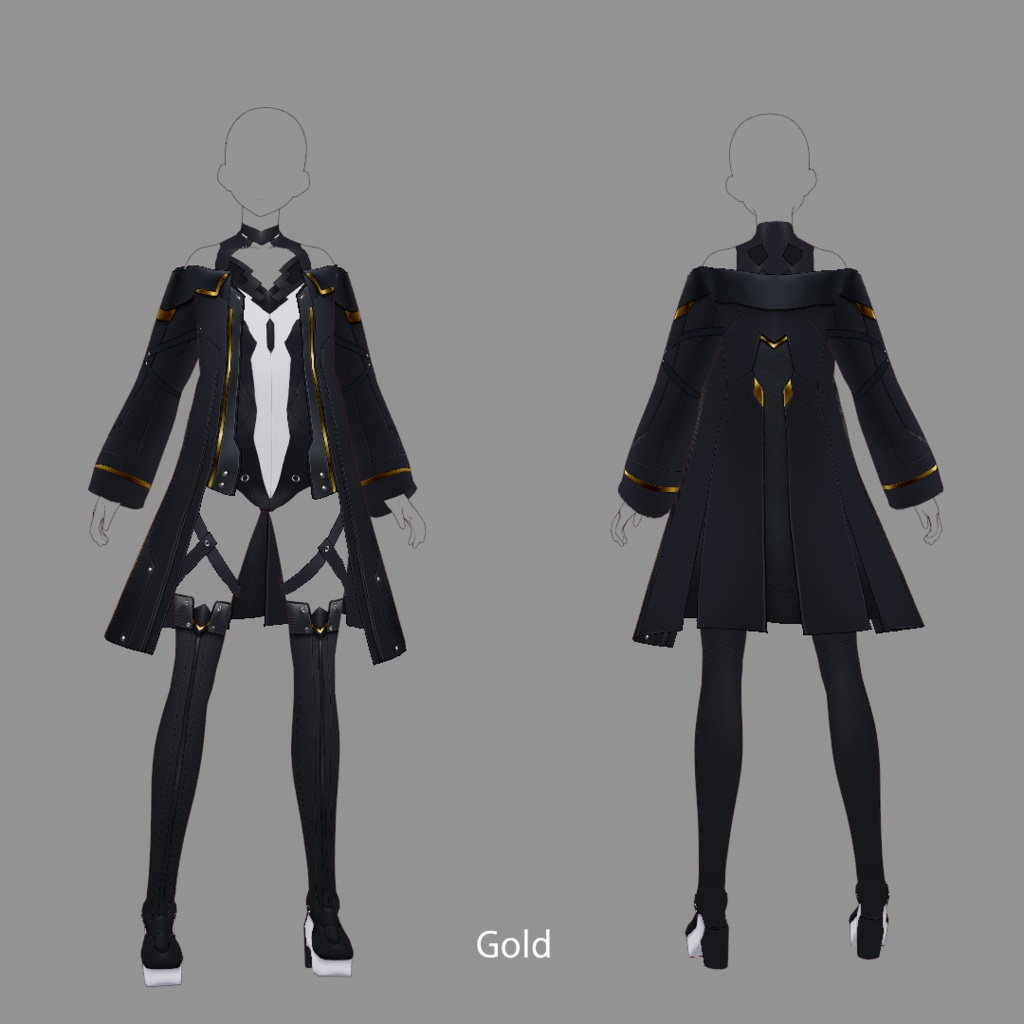 【VRoid texture 32】サイバーミリタリー6