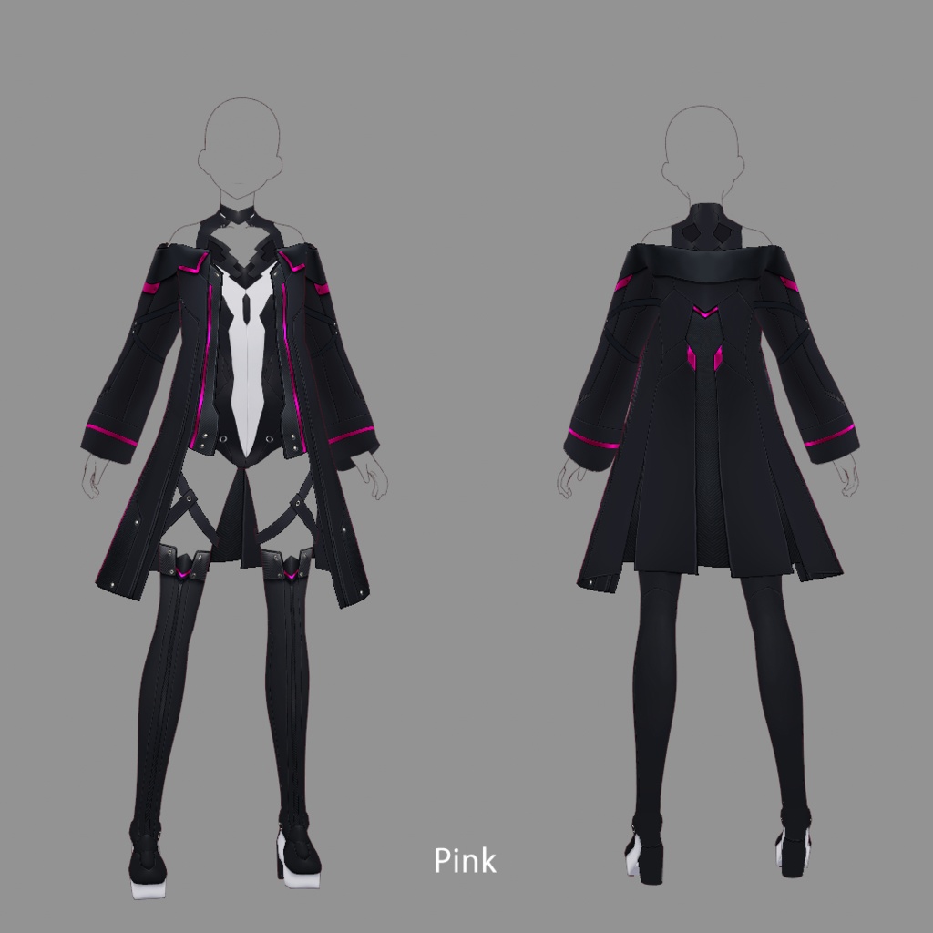 【VRoid texture 32】サイバーミリタリー6