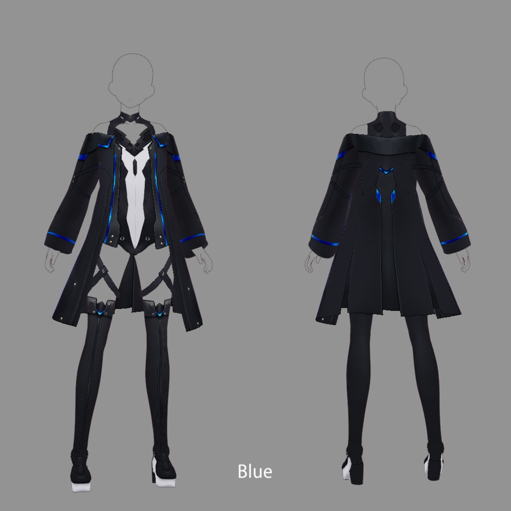 【VRoid texture 32】サイバーミリタリー6