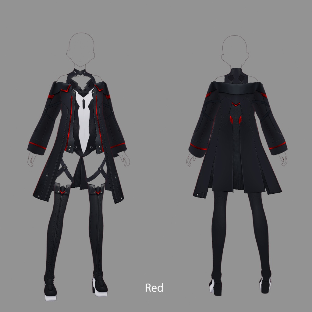 【VRoid texture 32】サイバーミリタリー6